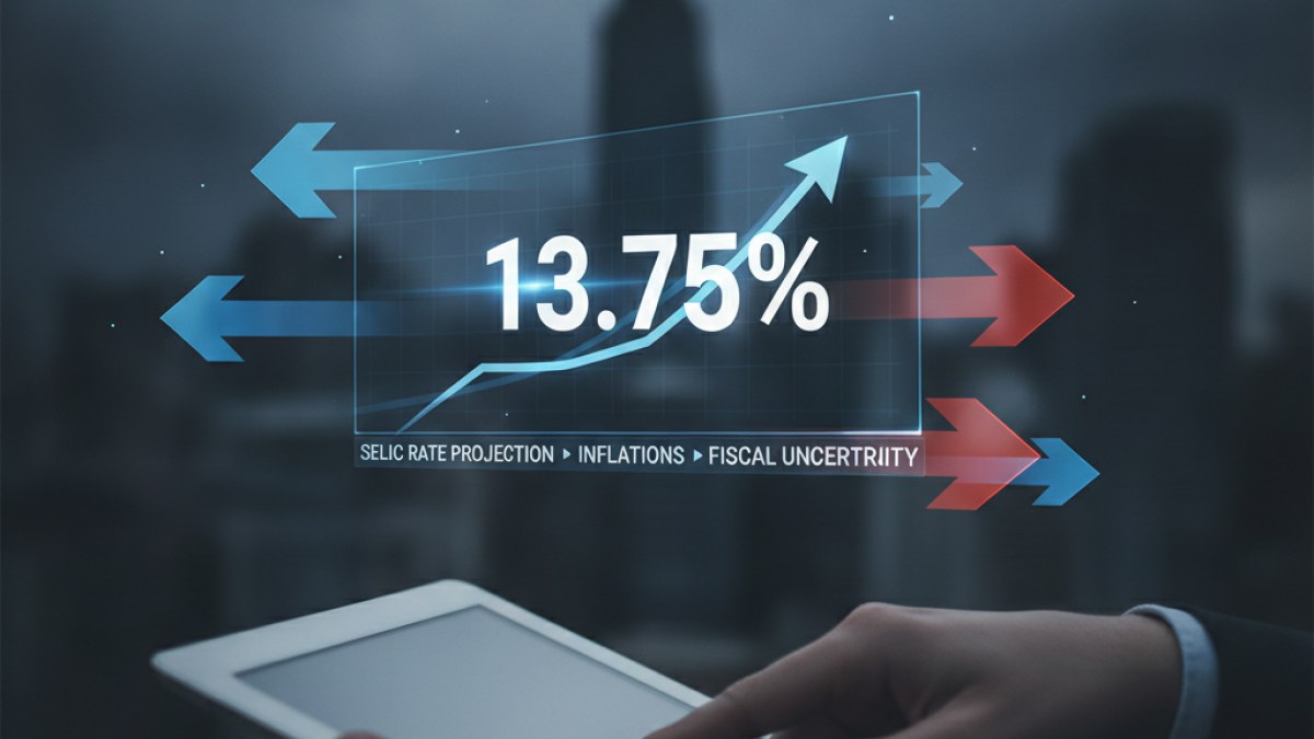 Imagem ilustrativa da notícia: Mercado financeiro eleva projeção da taxa Selic para 13,75% ao ano