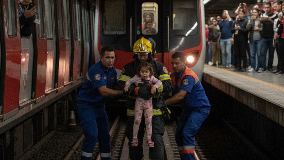 Imagem ilustrativa da notícia: Criança é Resgatada Após Cair nos Trilhos do Metrô de São Paulo