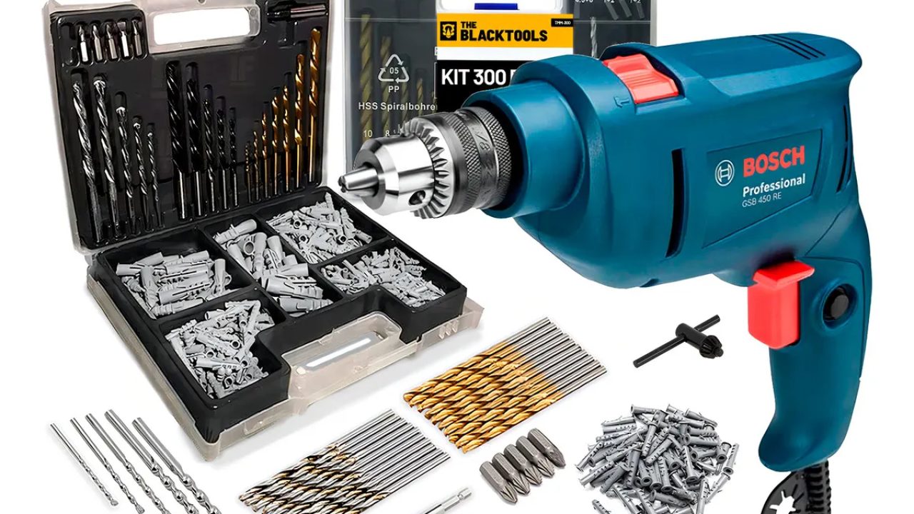 Furadeira de Impacto Bosch GSB 450 RE: Versatilidade e Kit Completo para Projetos Domésticos